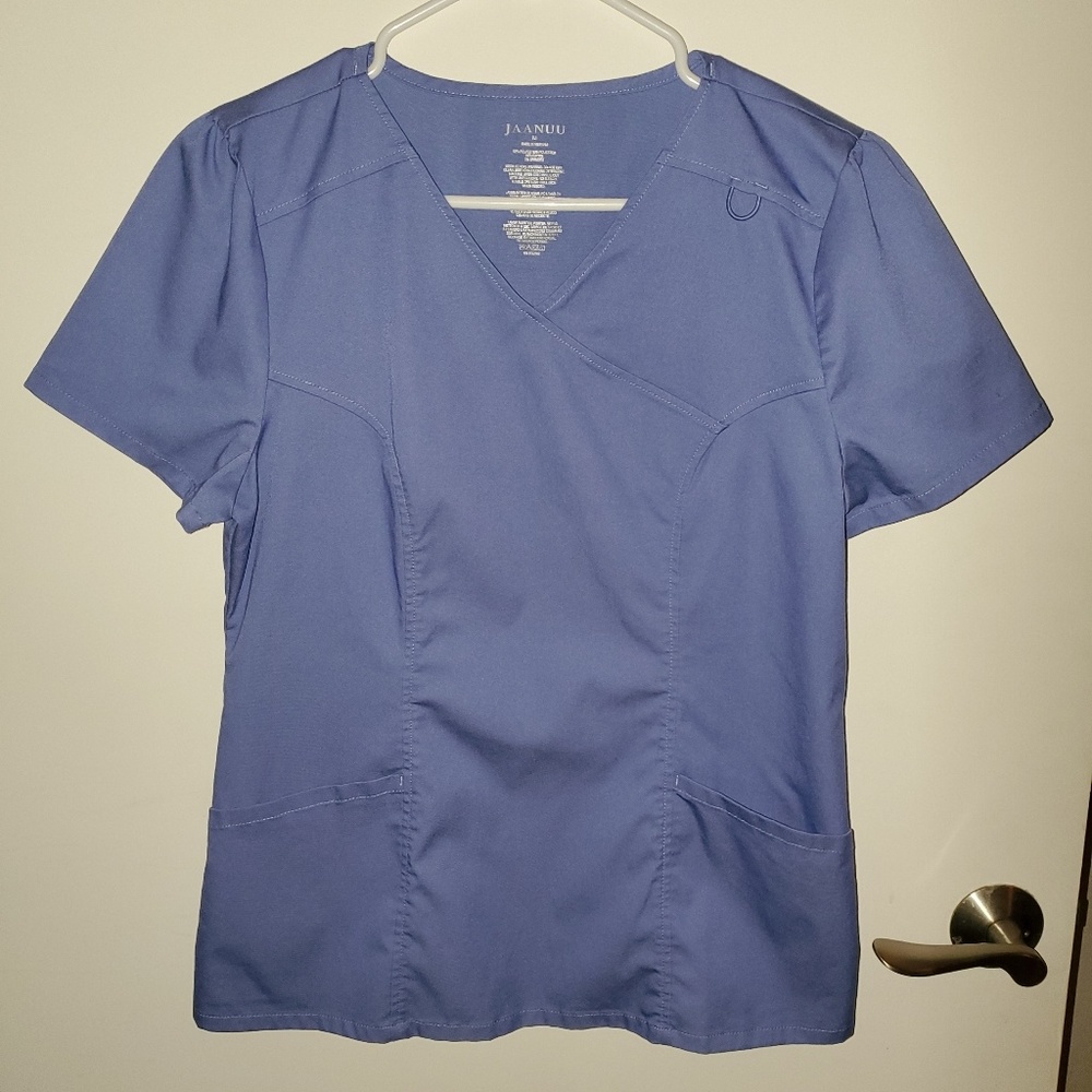 Jaanuu Mock Wrap Neck Top